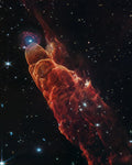 The Cosmic Tornado (Herbig-Haro 49/50) — James Webb Space Telescope fine art print