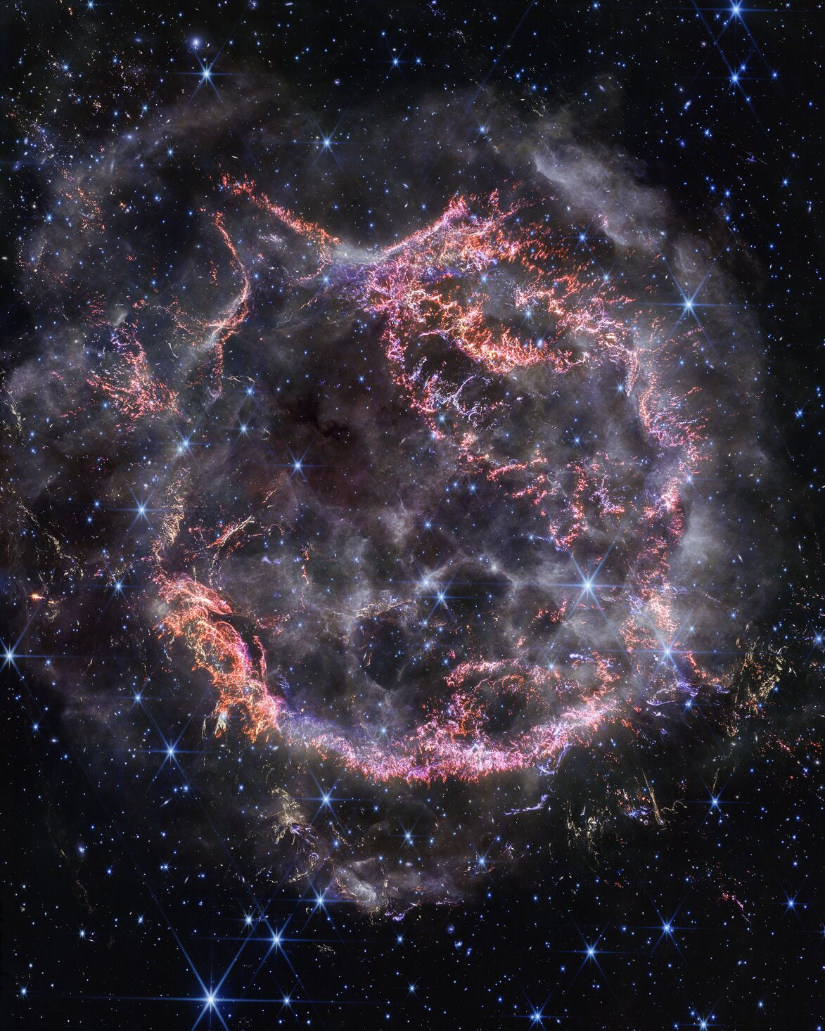 The Ghost of Cassiopeia (Cas A) — James Webb Space Telescope fine art print