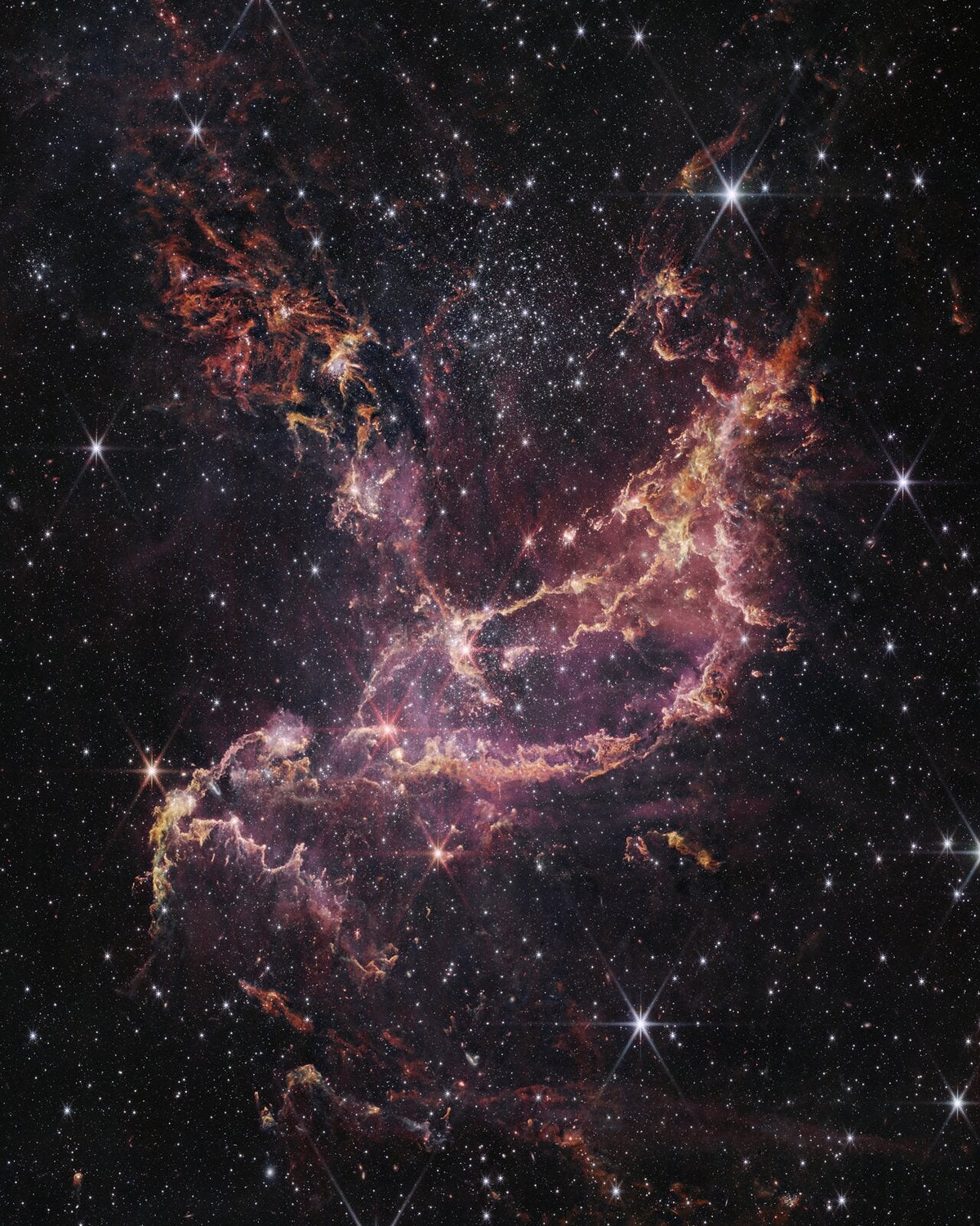 The Golden Arch (NGC 346) — James Webb Space Telescope fine art print