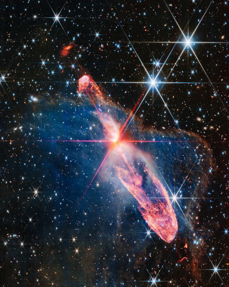 The Hourglass (Herbig-Haro 46/47) — James Webb Space Telescope fine art print