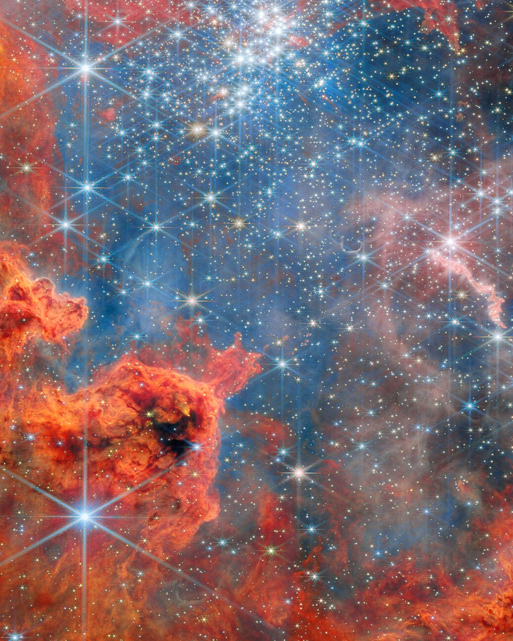 The Sculpted Wall (Westerlund 2) — James Webb Space Telescope fine art print