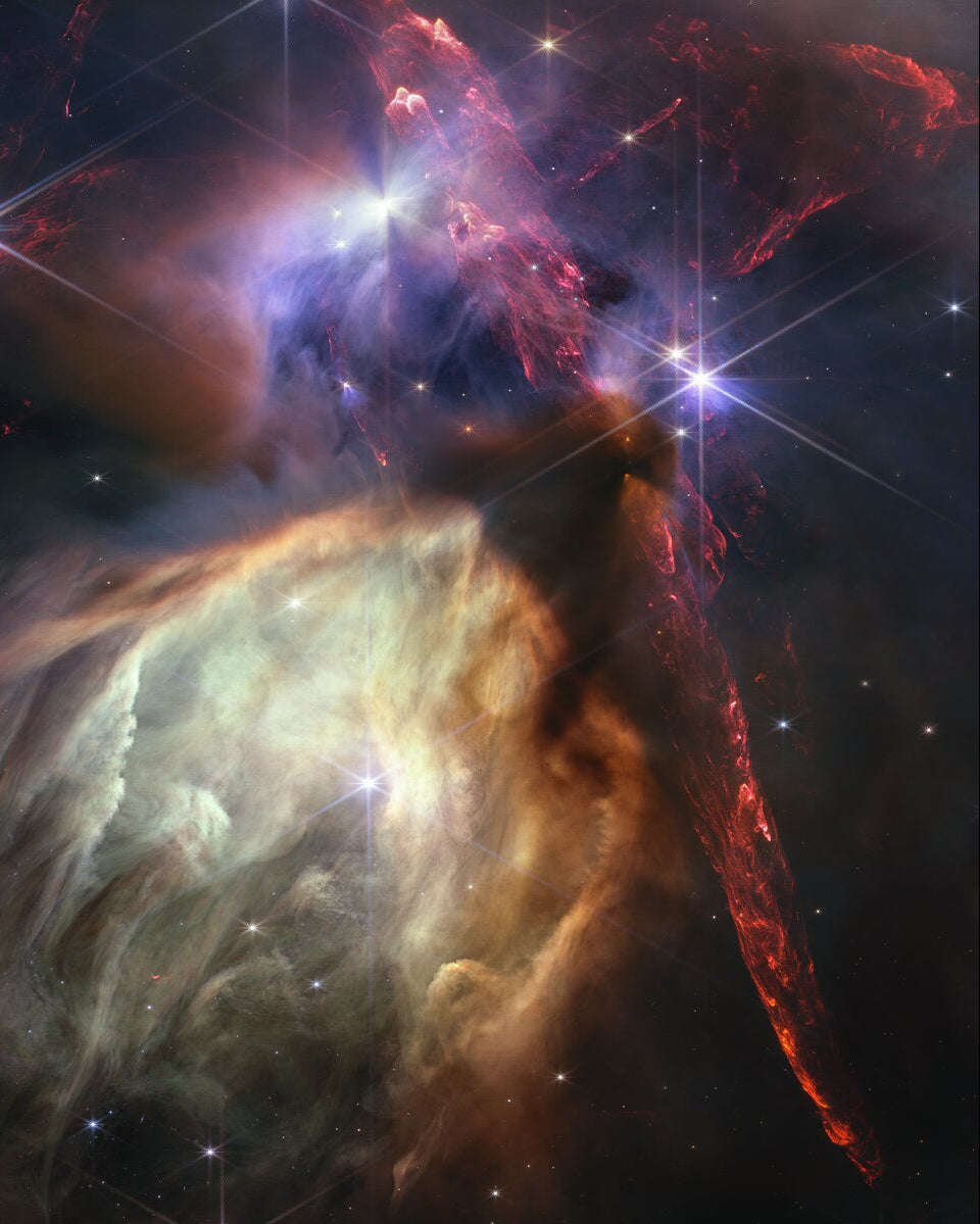The Whispering Cave (Rho Ophiuchi) — James Webb Space Telescope fine art print
